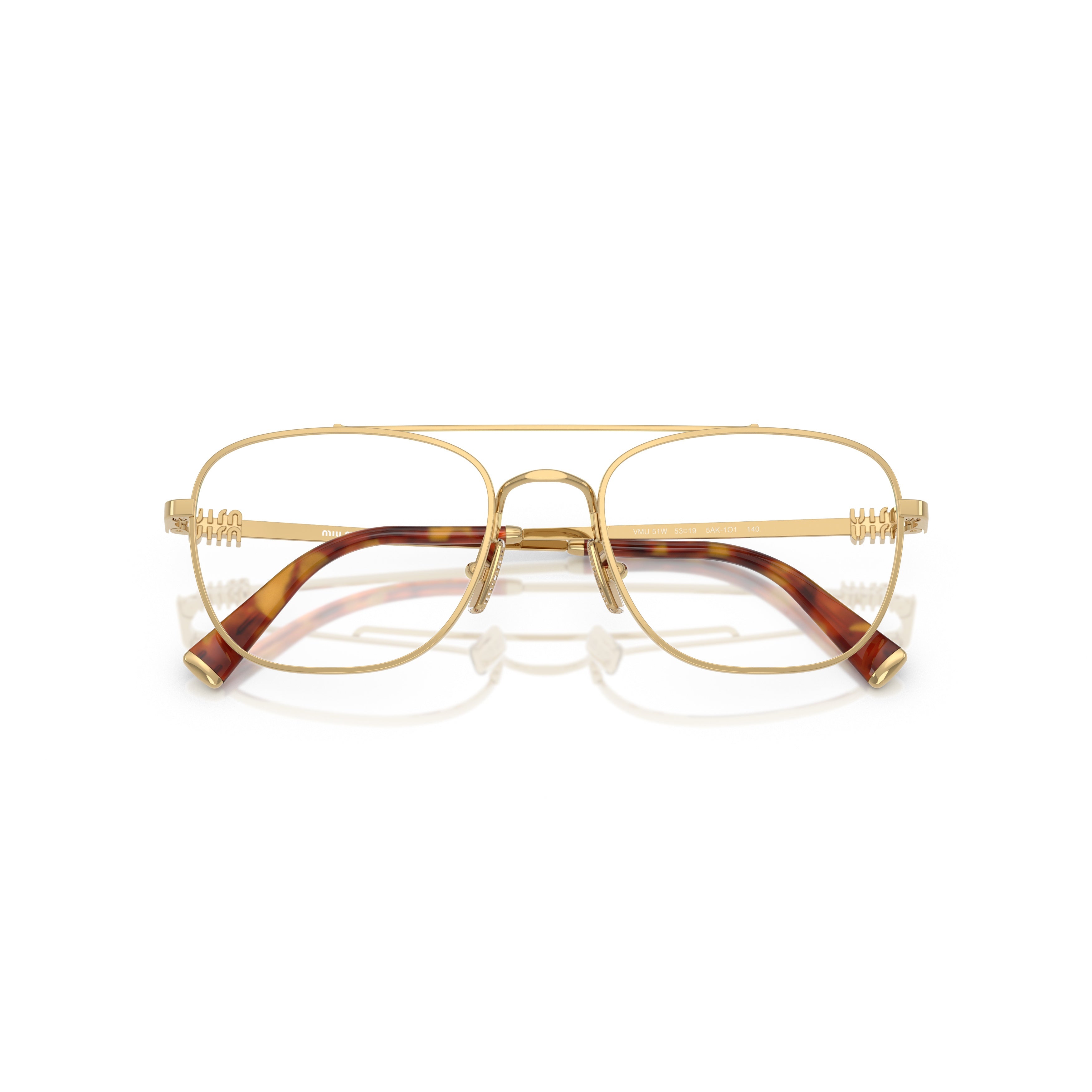 0mu 51wv Gold Finish Metal Sunglasses
