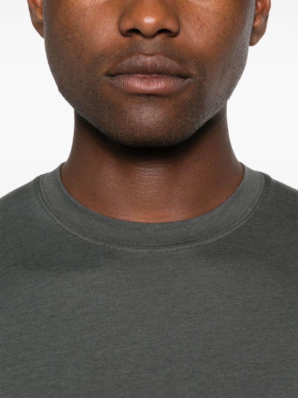 Dark Navy Short-Sleeve T-Shirt With Logo Embroidery