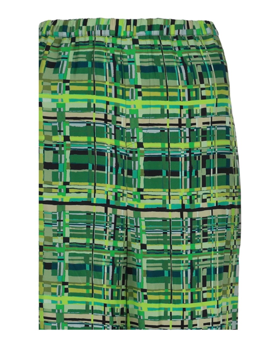 Geo Silk Wide-Leg Pants
