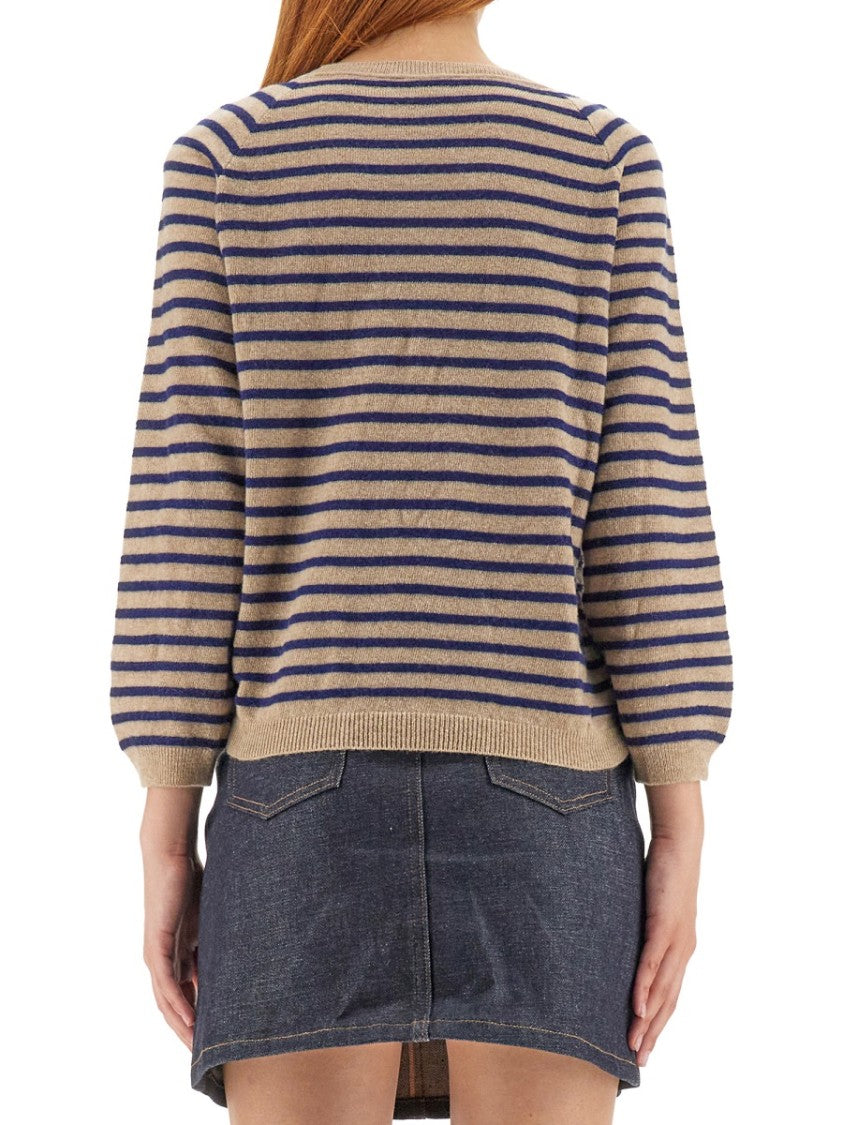 Regular Fit Striped Round Neckline Sweater