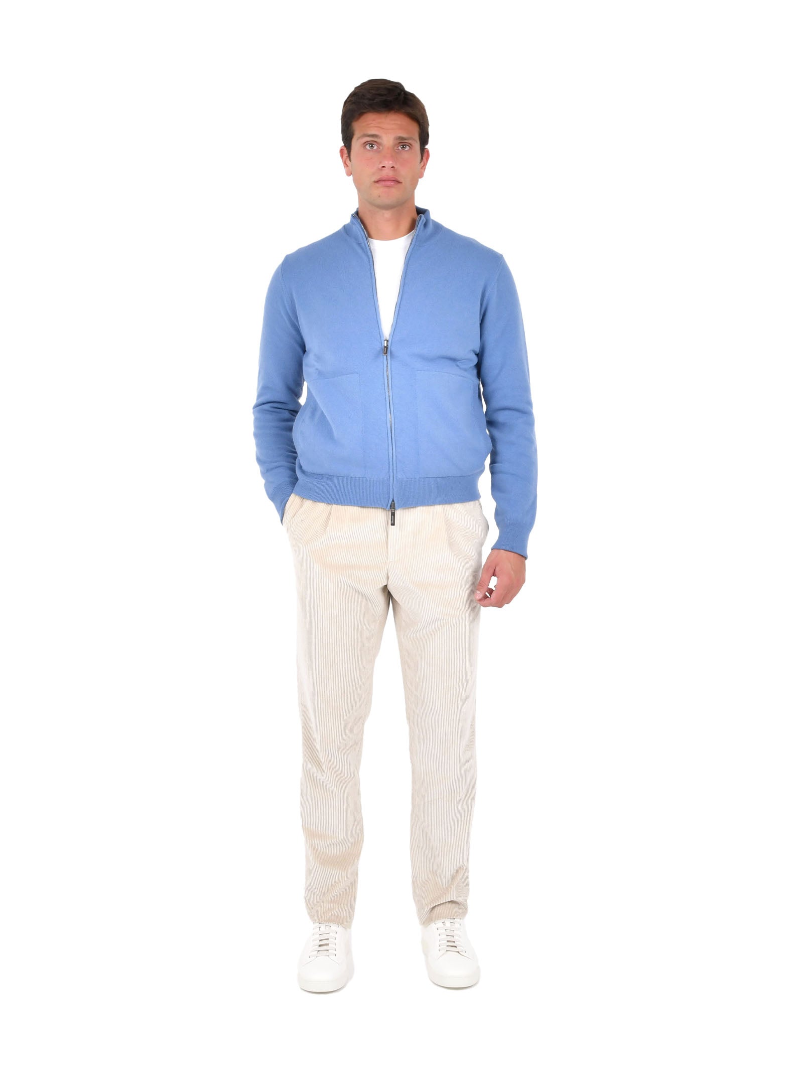 Reversible Cashmere Jacket with Unique Pattern