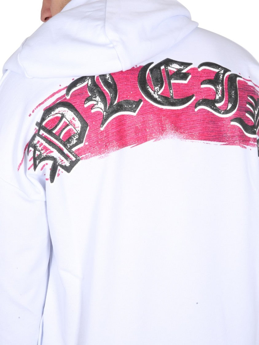 Graphic Print Hoodie With Hooded Neckline