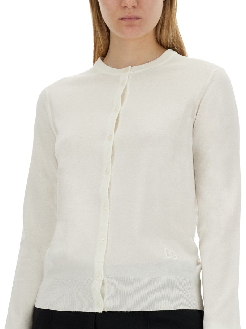 Cardigan With Lace Inlays