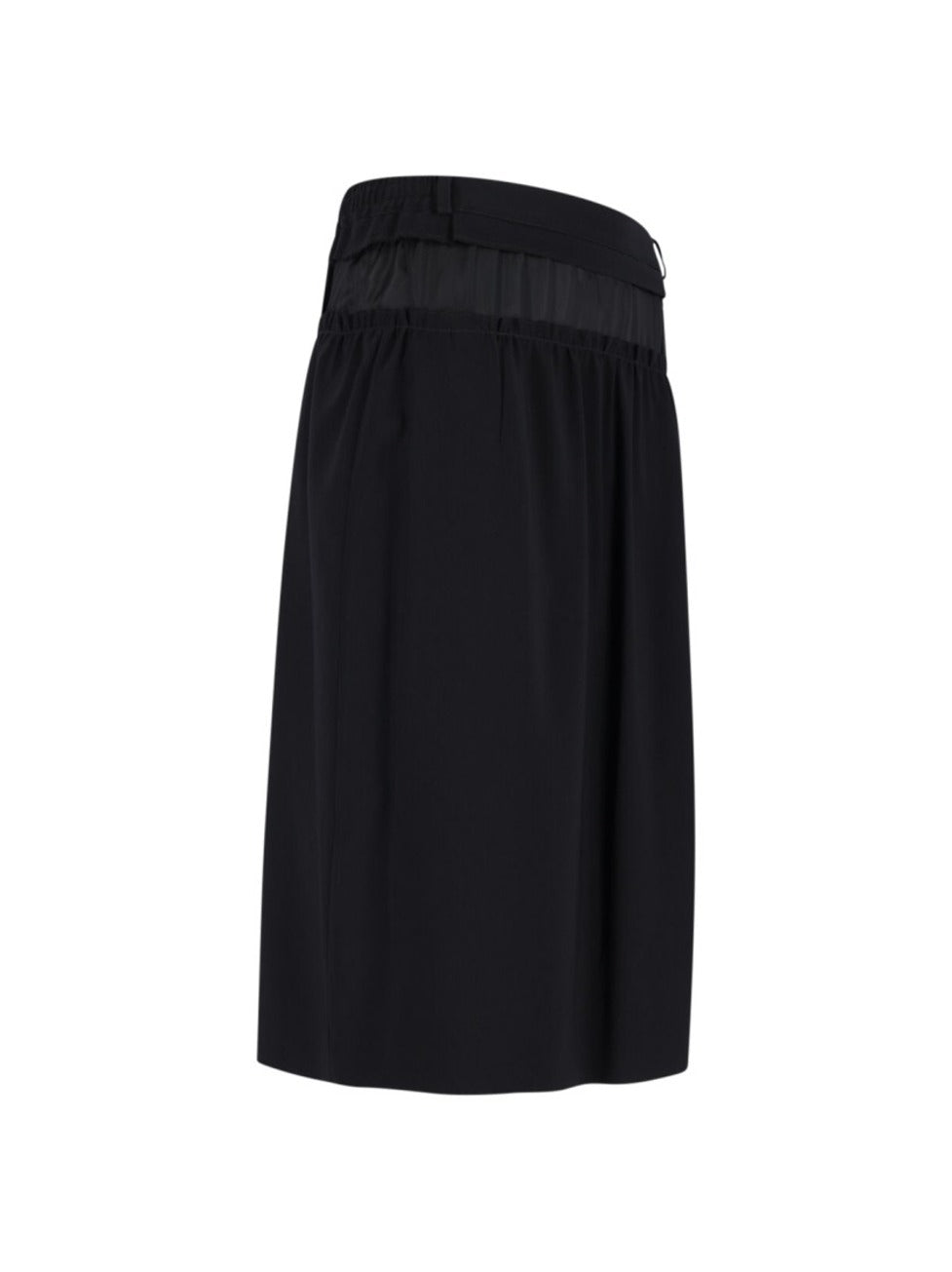 "Four Stitches" Midi Skirt – Black