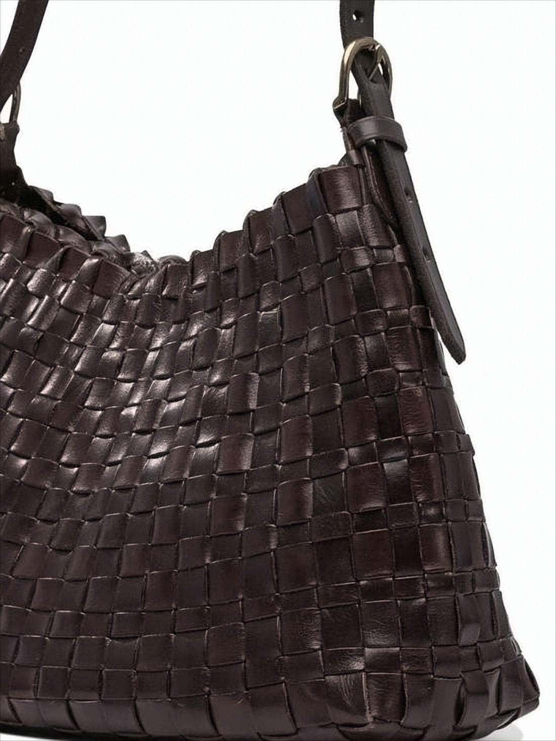 Woven Calf Leather Shoulder Bag
