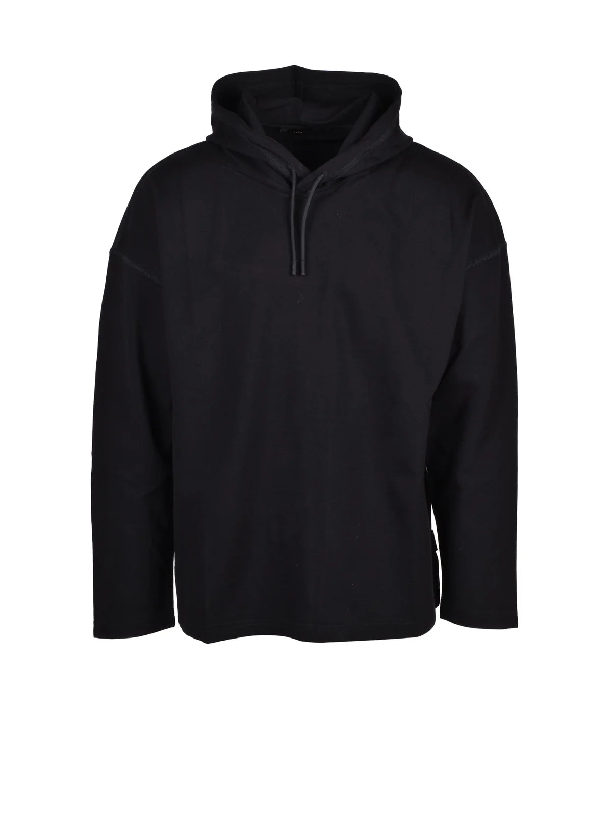 Black Viscose Polyamide Elastomer Men Sweatshirt