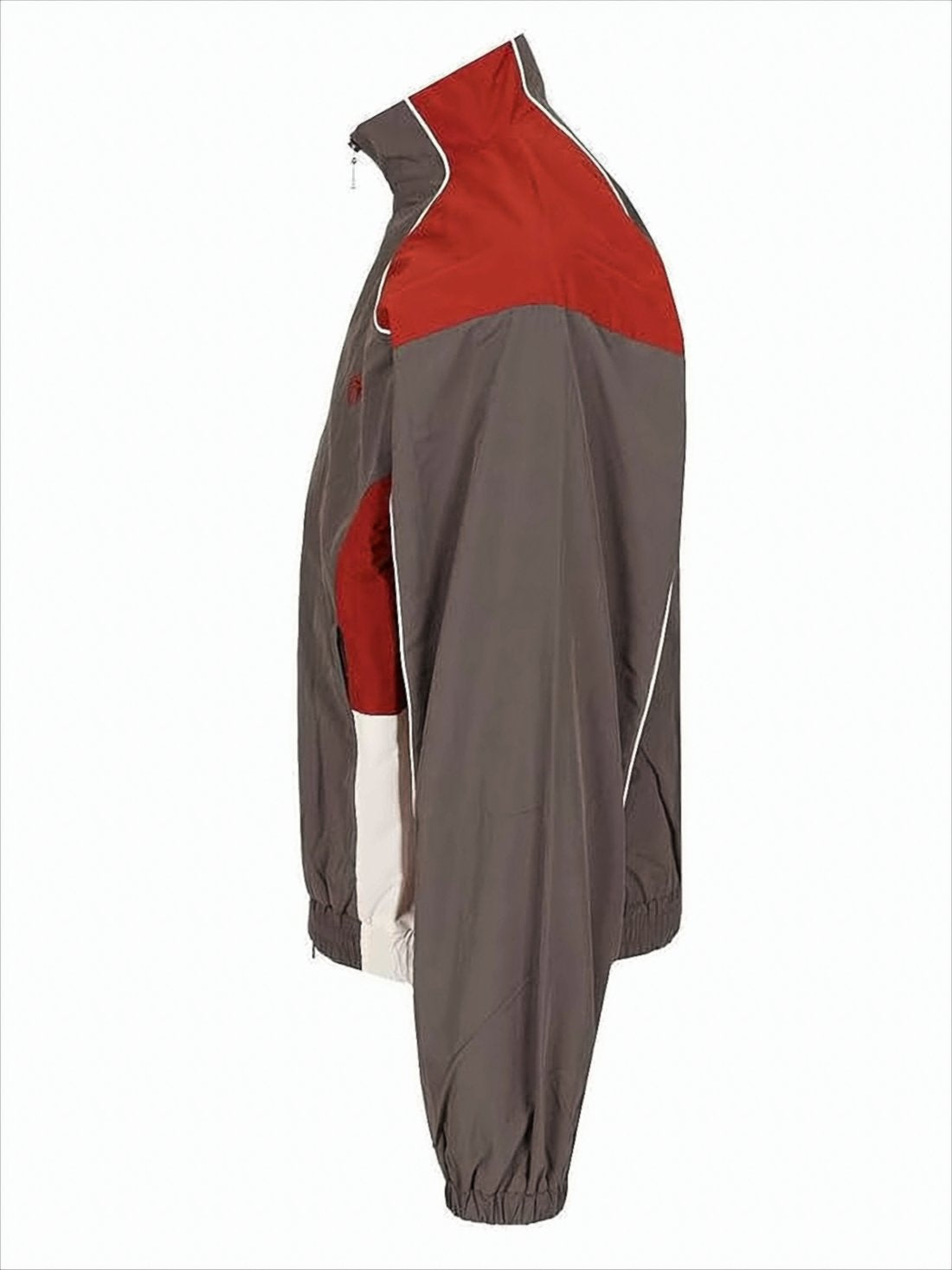 Sporty Nylon Jacket with Color-Block Design