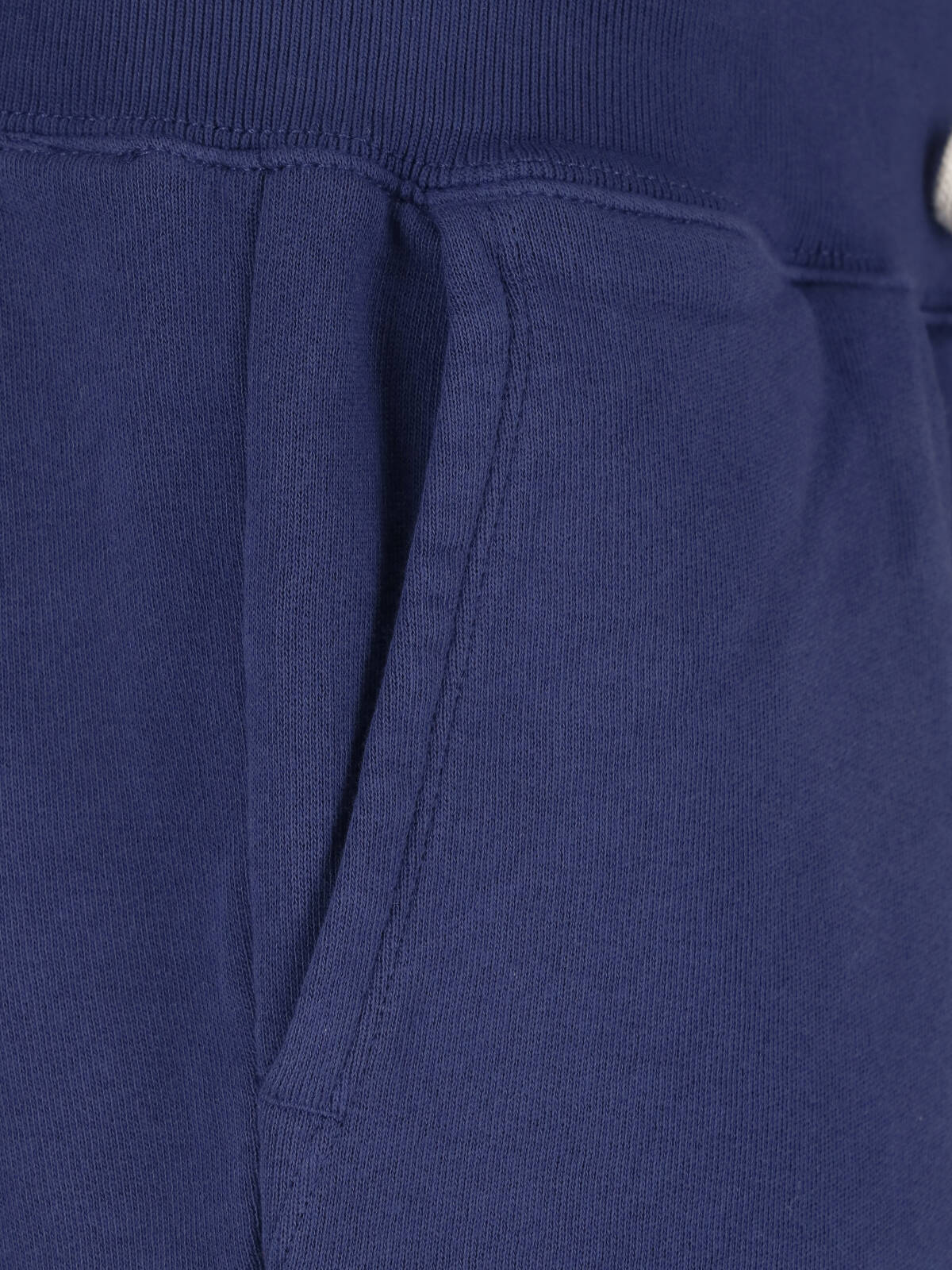 Blue Drawstring Embroidered Logo Shorts