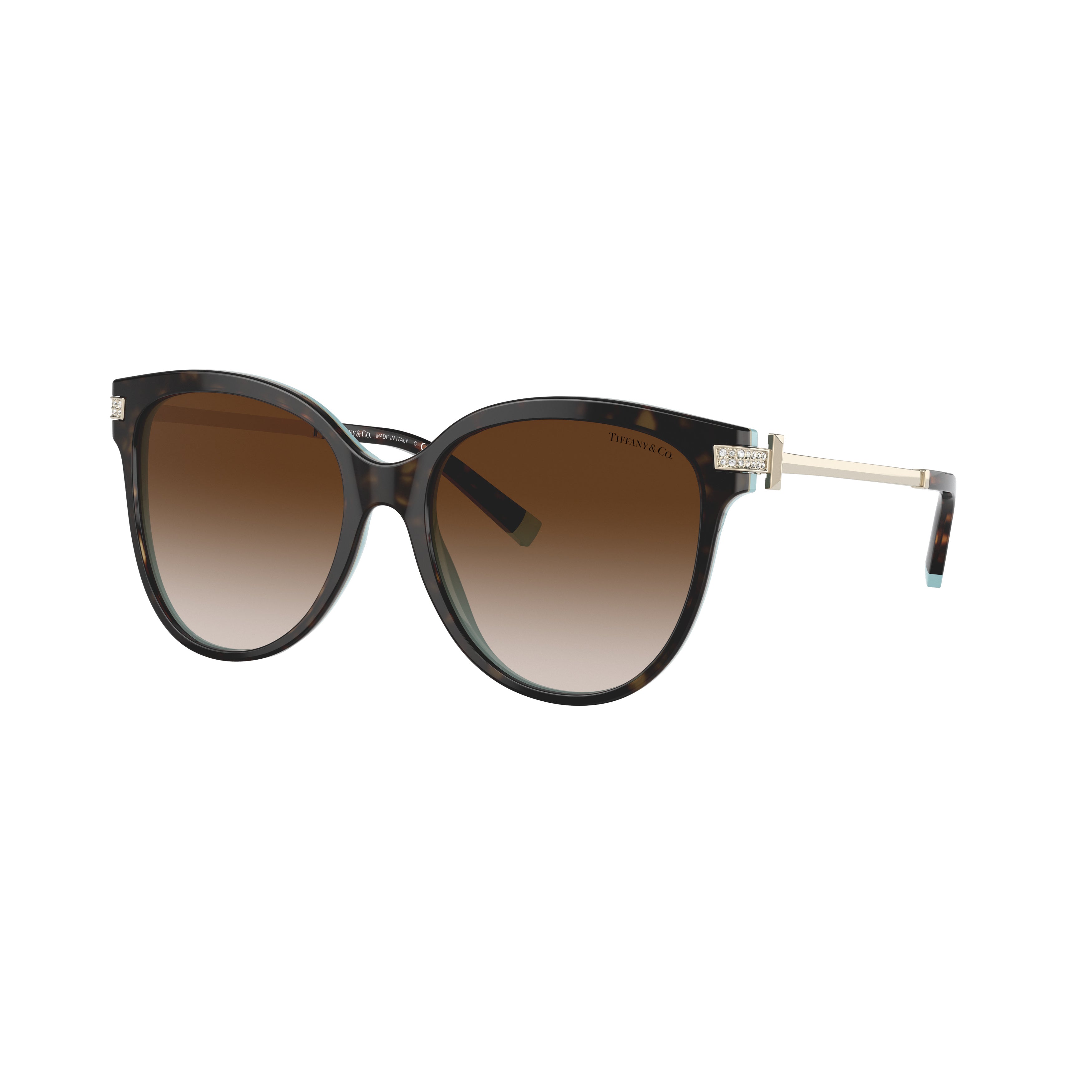 0tf4193b Rounded Tortoiseshell Sunglasses