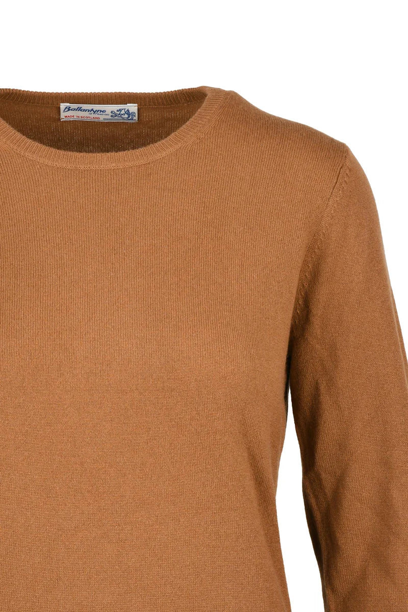 Crew Neck Sweater - Brown