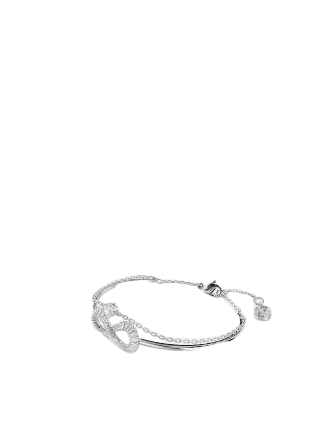 Silver Infinity Bracelet with Sparkling Crystals