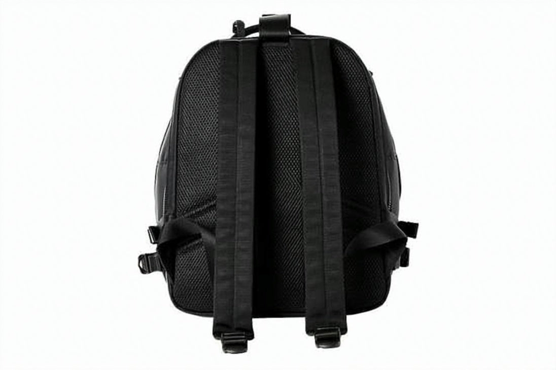 Black Polyamide Backpack with Tiger Charm