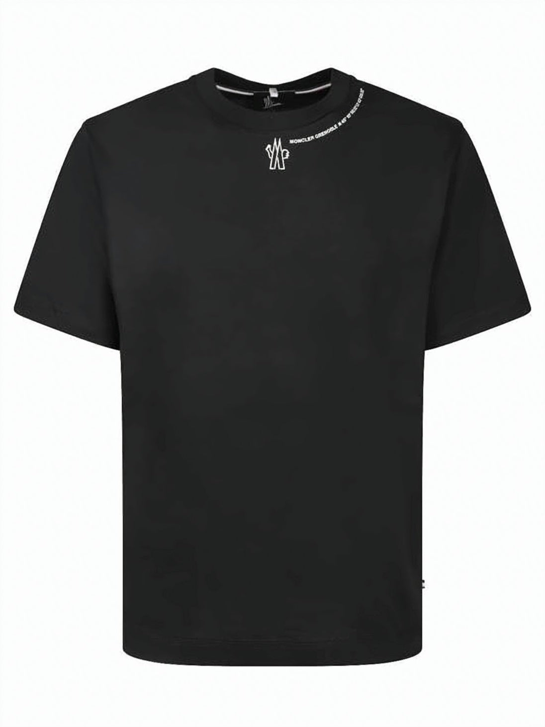 Cropped Black Short-Sleeve Moncler T-Shirt