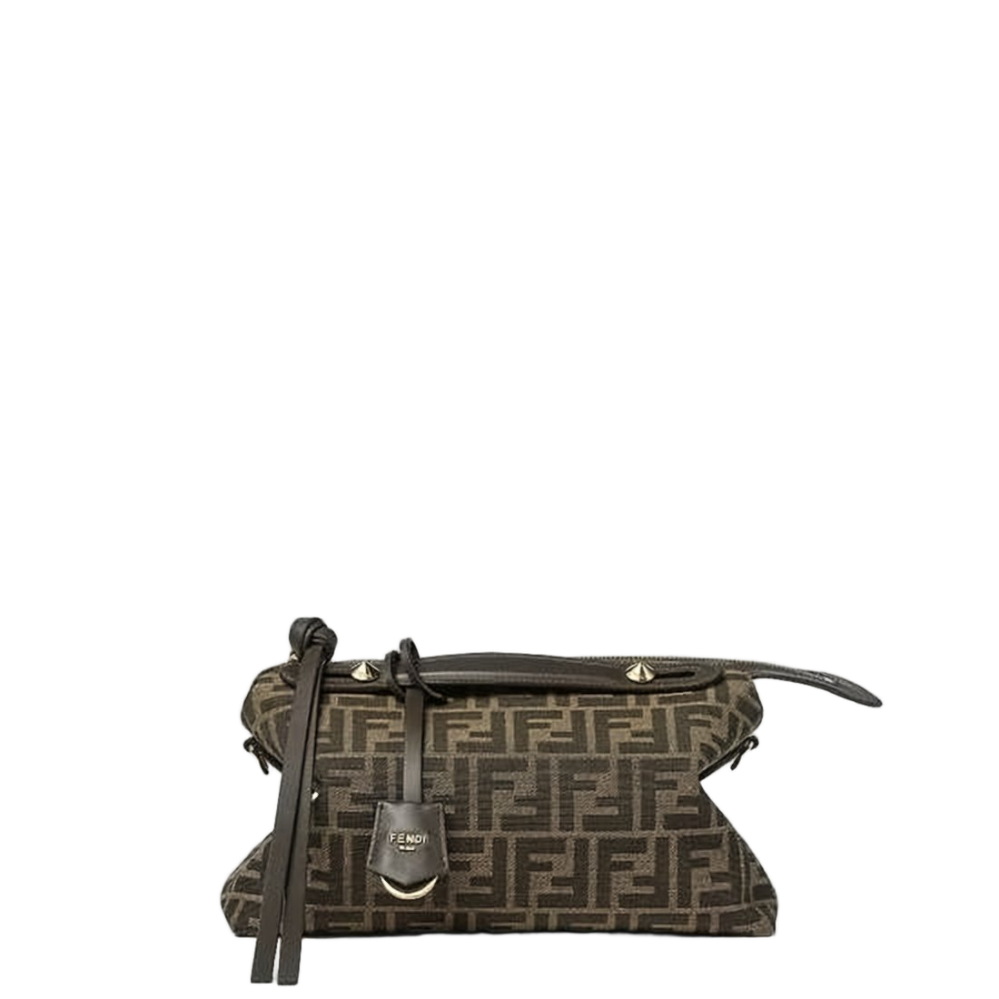 Rectangular Monogram Crossbody Bag with Gold-tone Accents