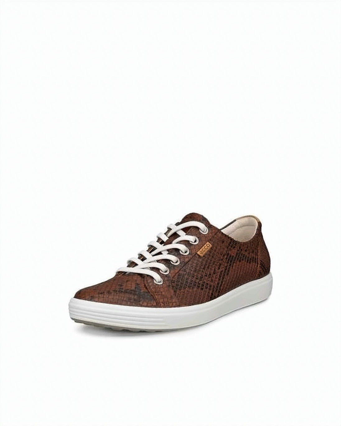 Deep Navy Leather Sneakers With Patterned Laces