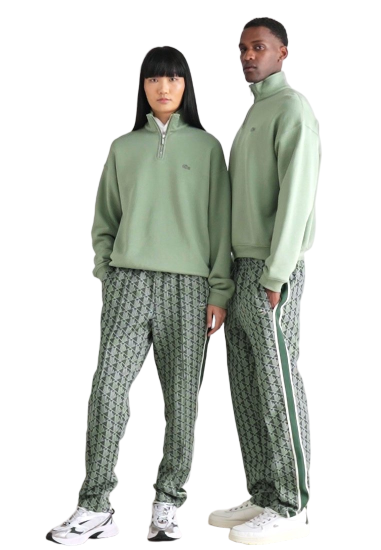 Tapered Fit Casual Pants with Geometric Pattern