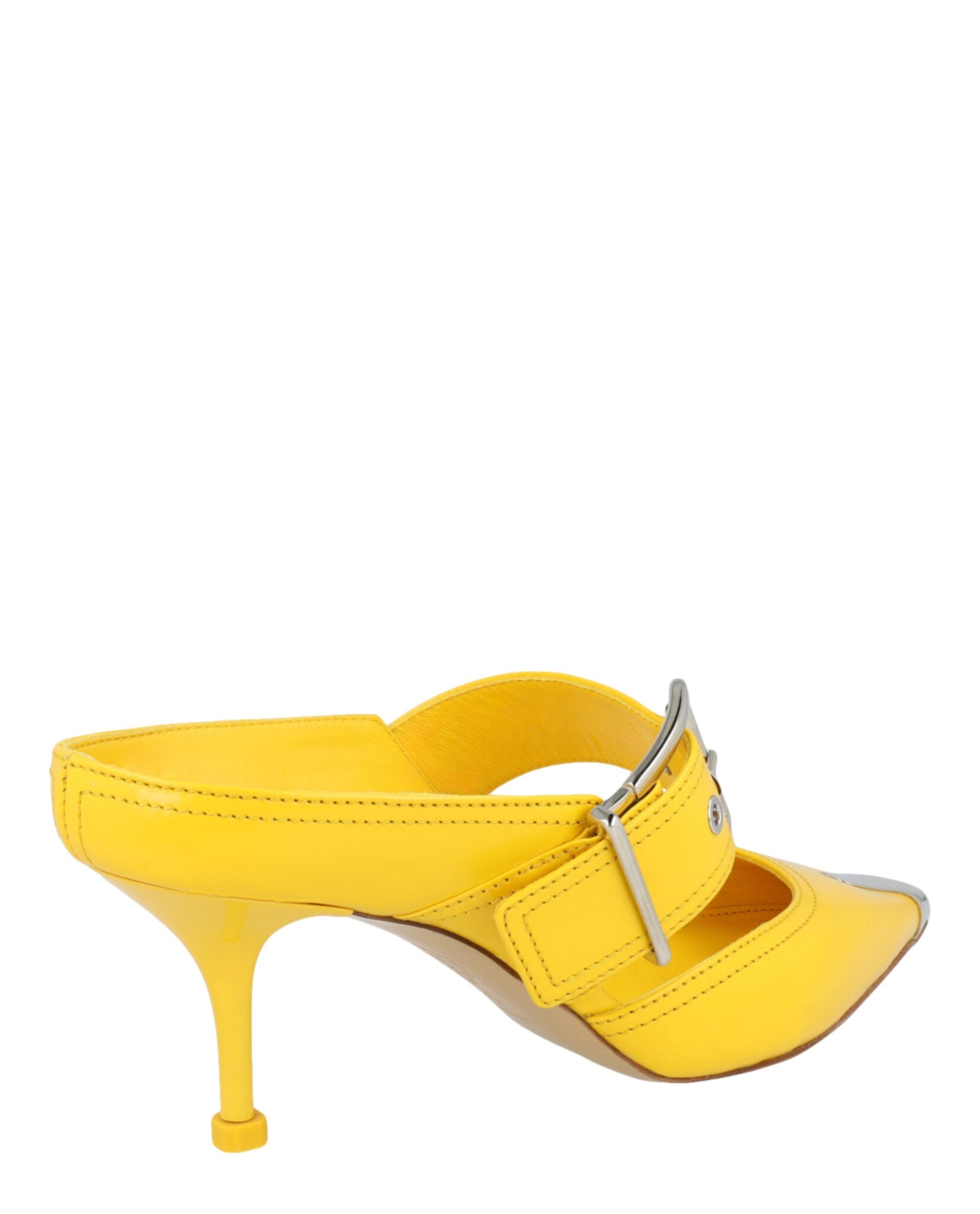 Buckle Leather Mules