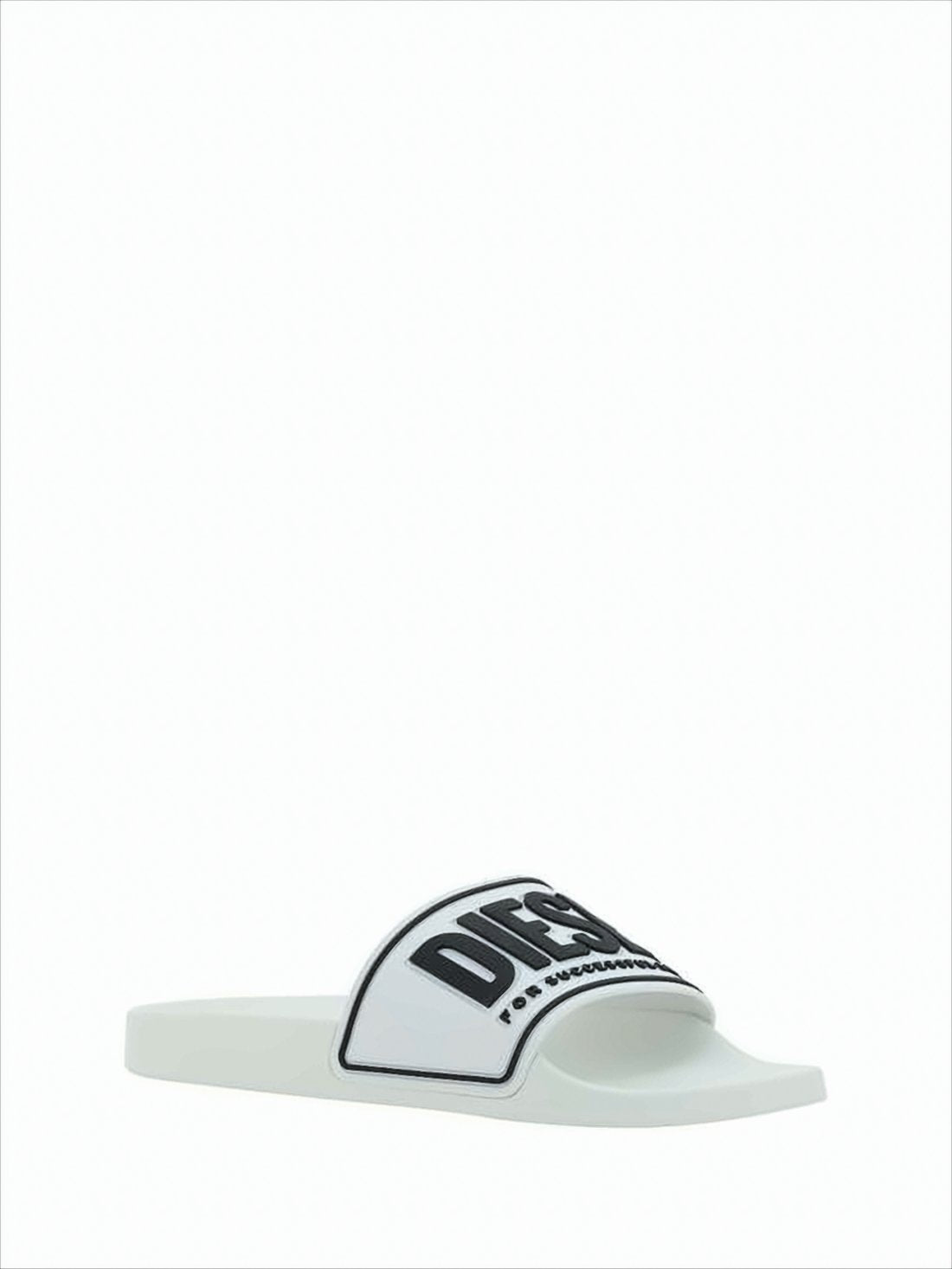 Minimalist White Rubber Slide Sandals