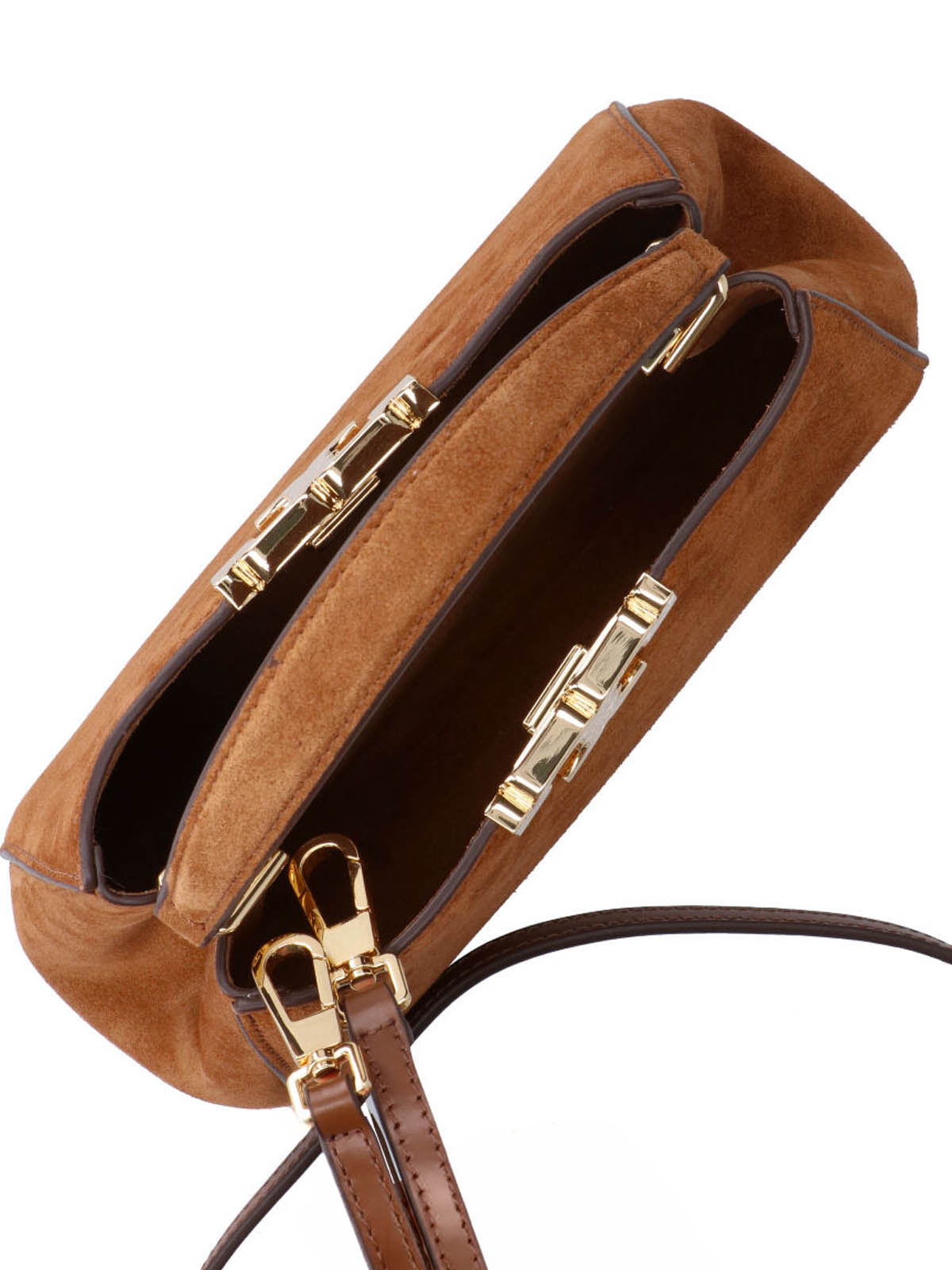 Brown Eleanor Mini Suede Bag