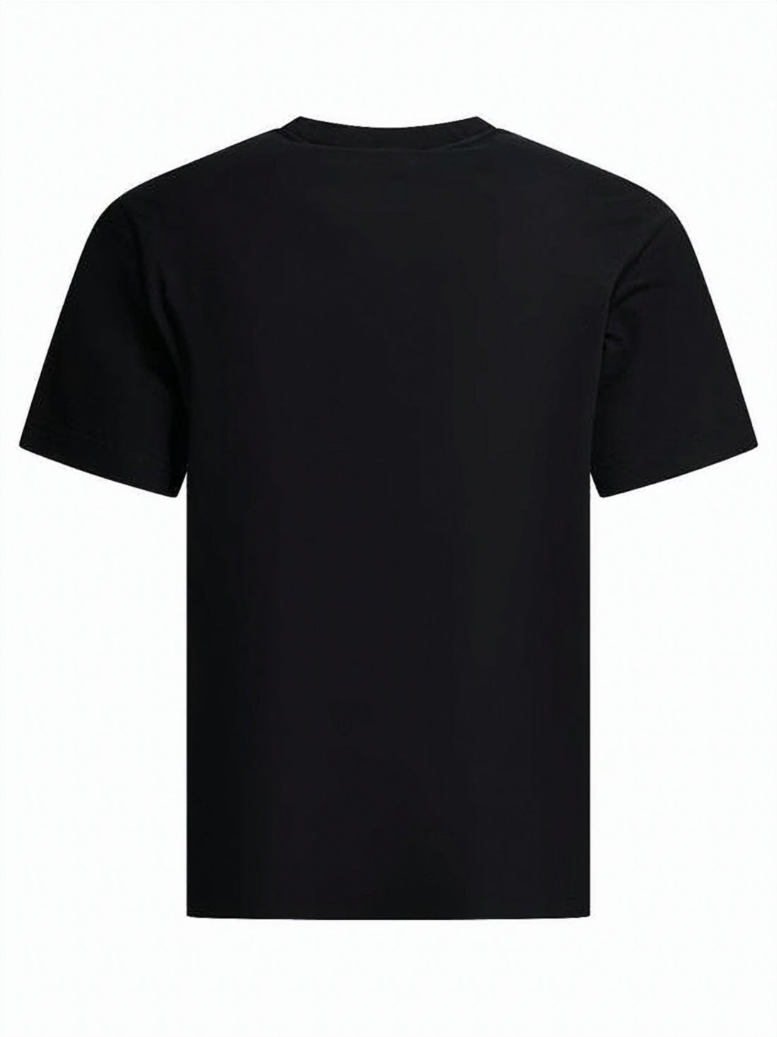 Classic Crew Neck Black T-Shirt with Equestrian Graphic