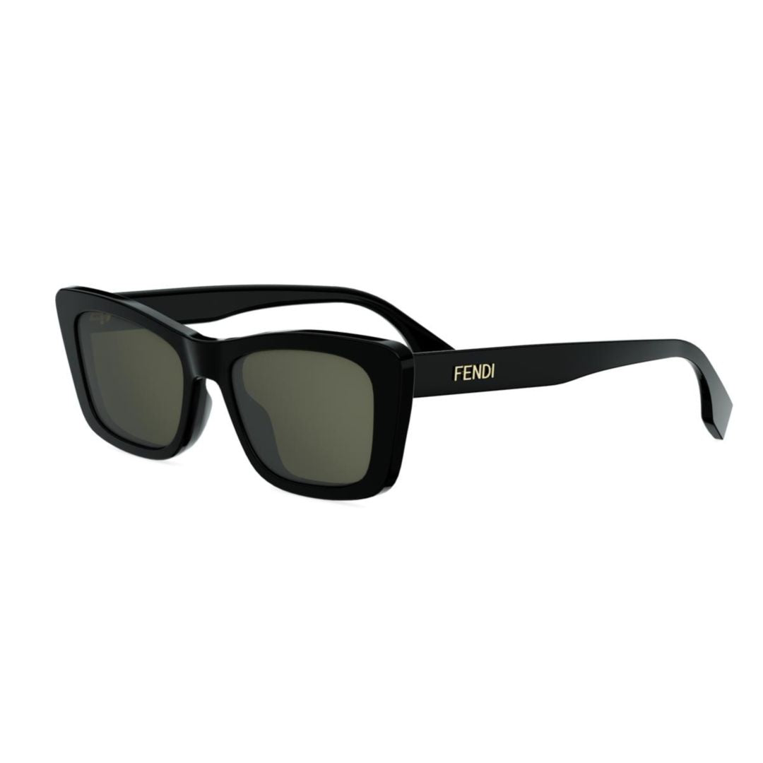 Fe40185i Rectangular Black Sunglasses