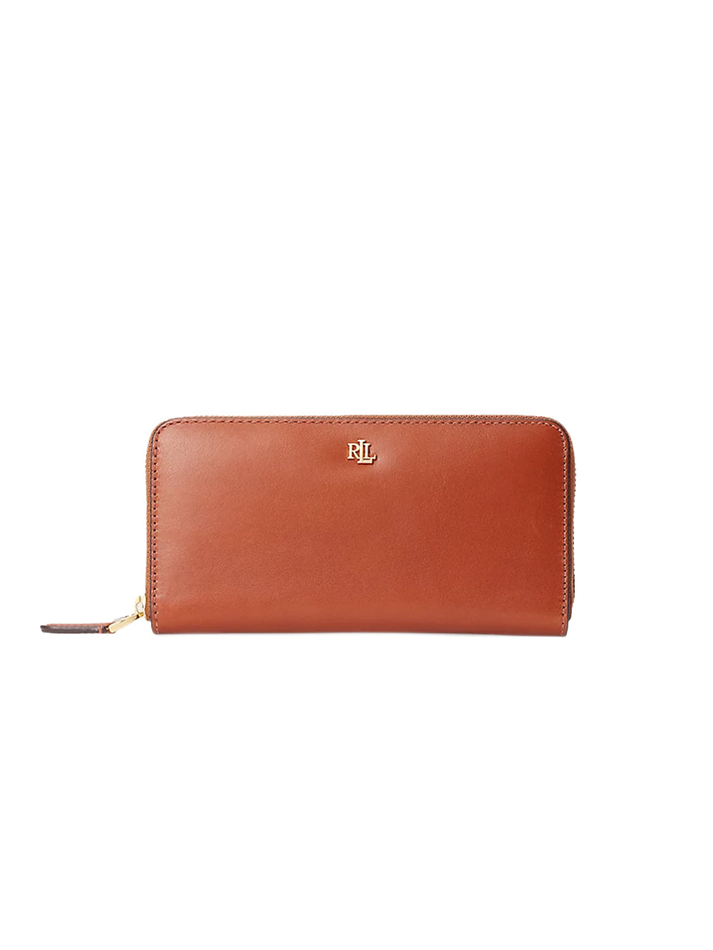 Zip Cont Wlt Large Natural Smooth Leather Wallet