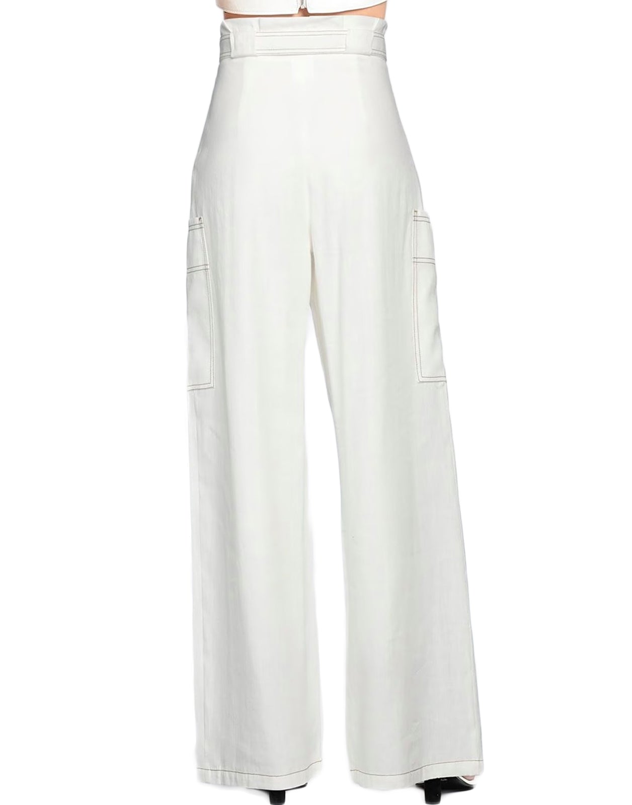 Straight-Leg Pants with High Waist