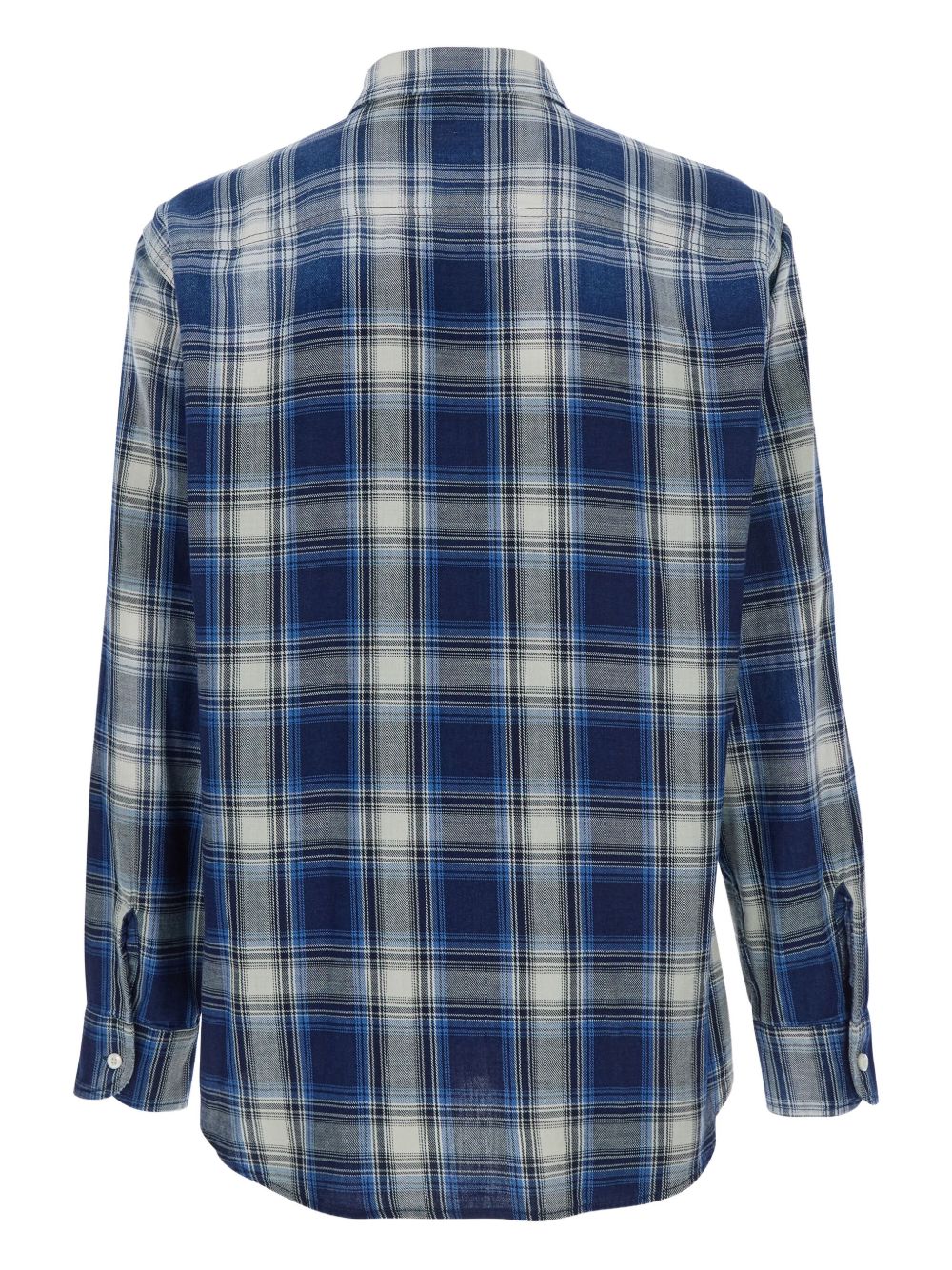 Checked Blue Long-Sleeve Shirt