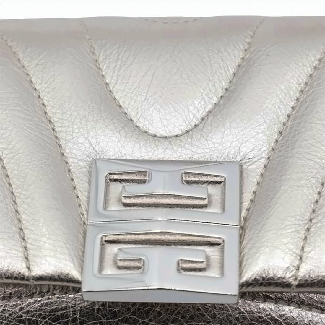 Metallic Quilted Calf Leather Shoulder Bag