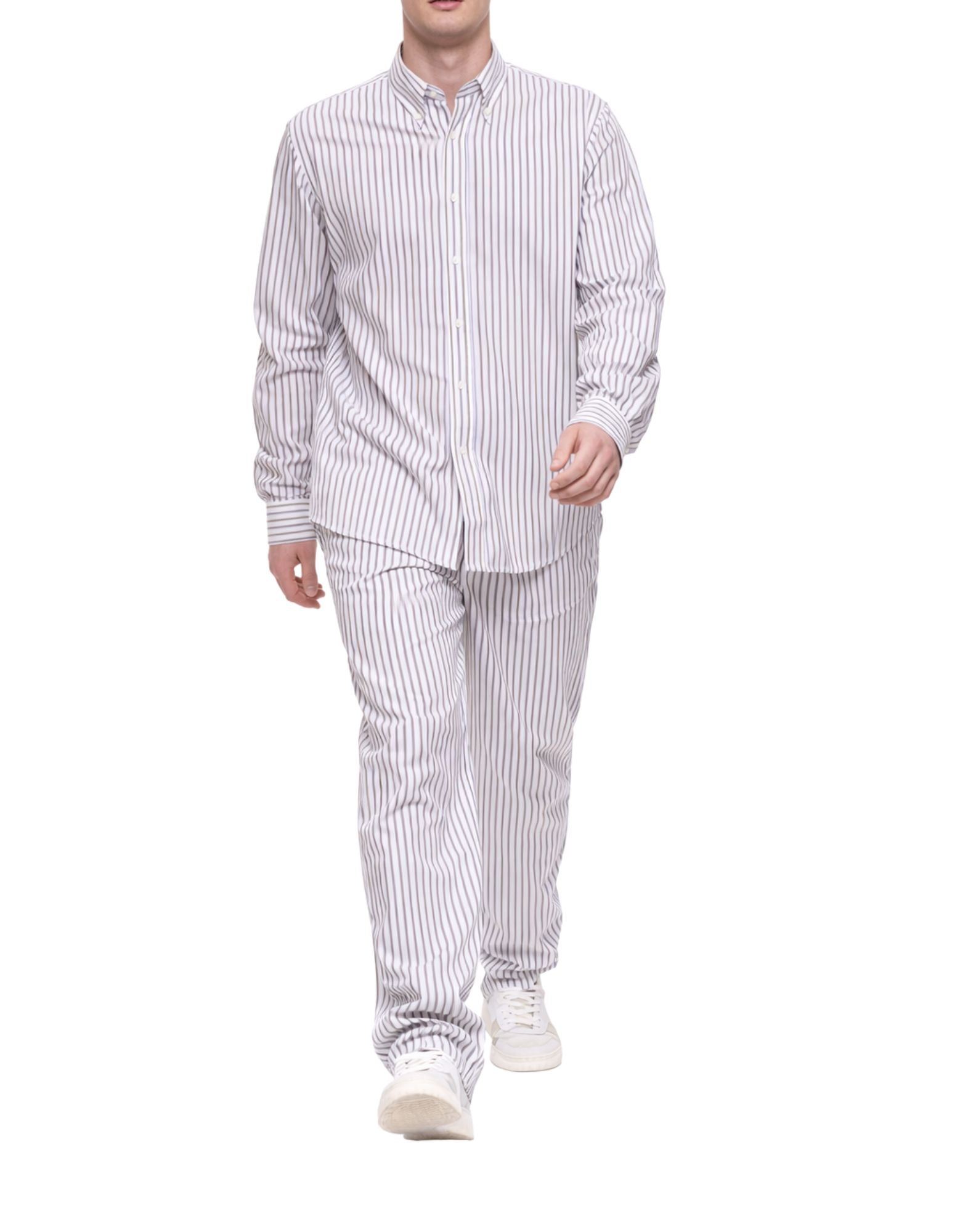 Sage Men’s Striped Cotton Shirt