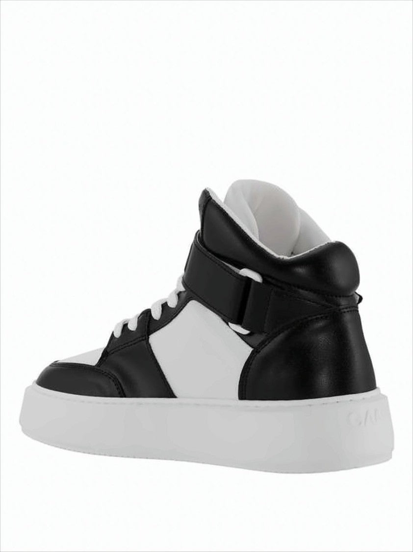 Mid-Top Sneakers with Color Block Design and Branded Ankle Strap