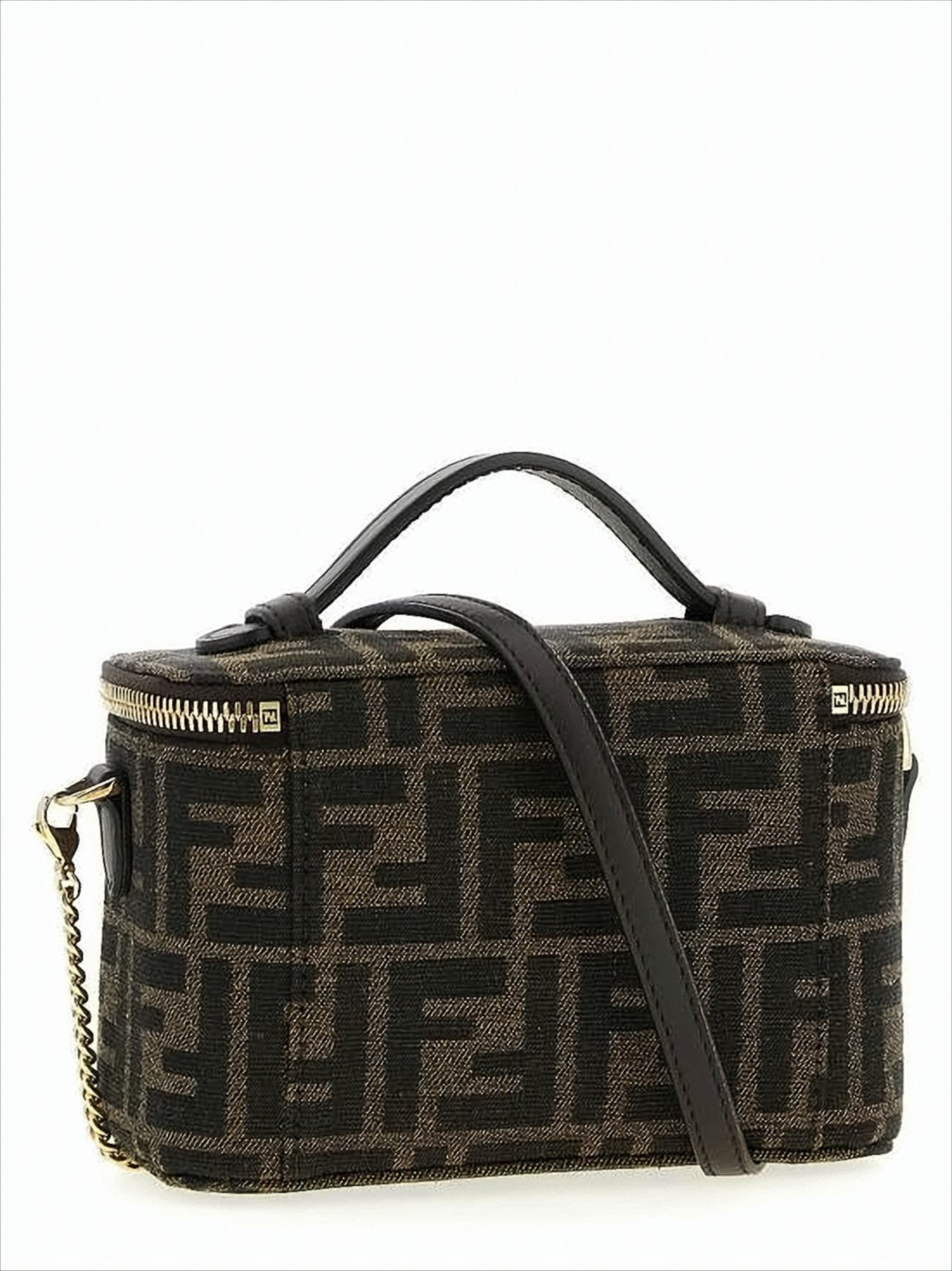 Compact Jacquard Monogram Shoulder Bag
