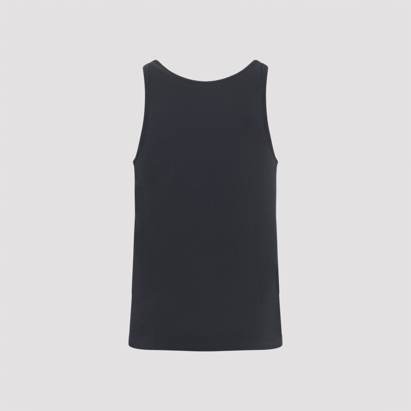 Sleeveless Minimalist Grey Cotton Tank Top