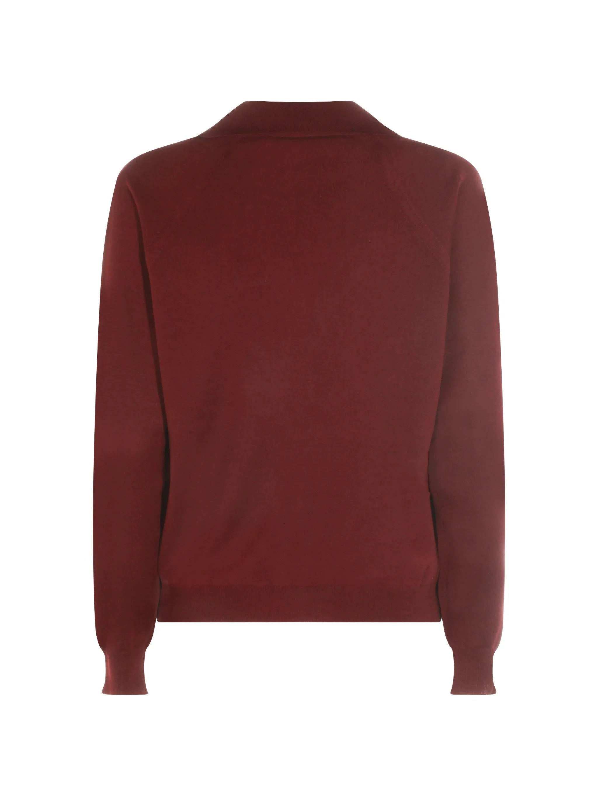 Cardigan with Classic V-Neckline and Fitted Silhouette