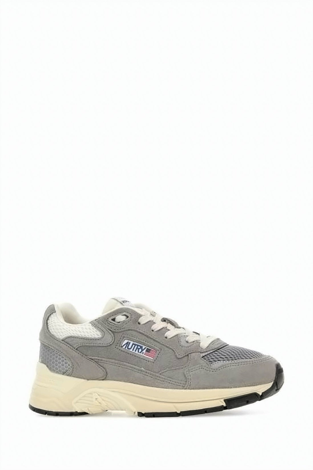 Low-Profile Suede And Mesh Sneakers