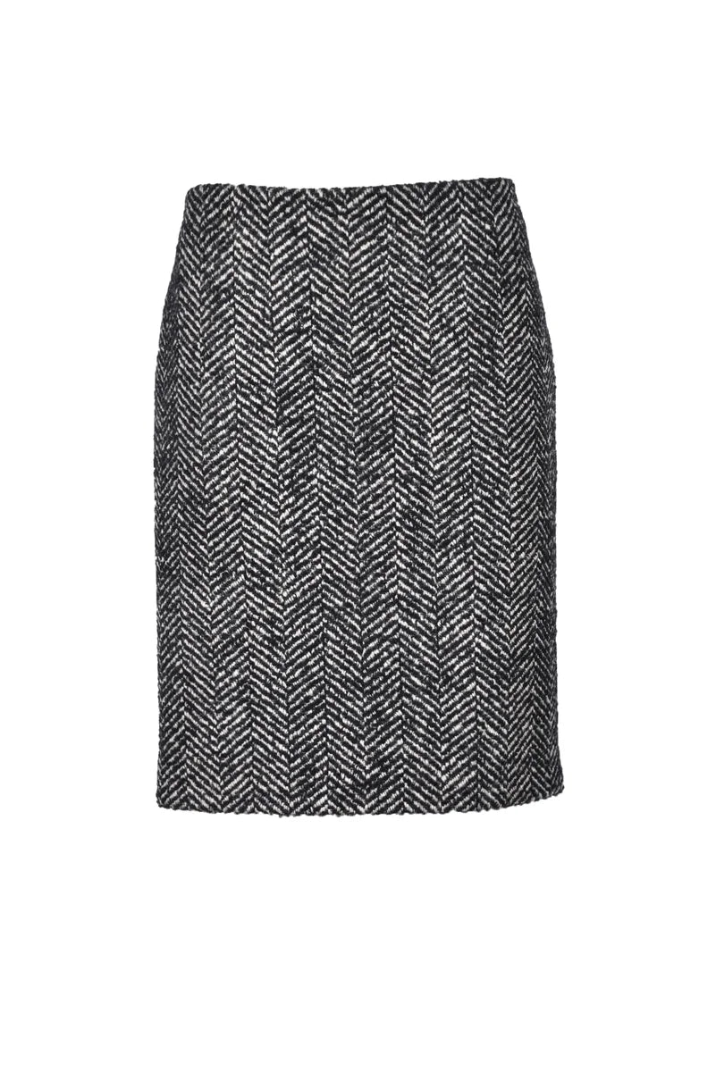 Wool Skirt - Black/White