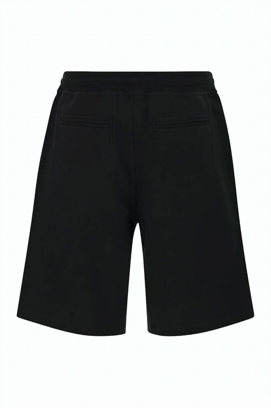 Black Bermuda Shorts with Drawstring Waistband