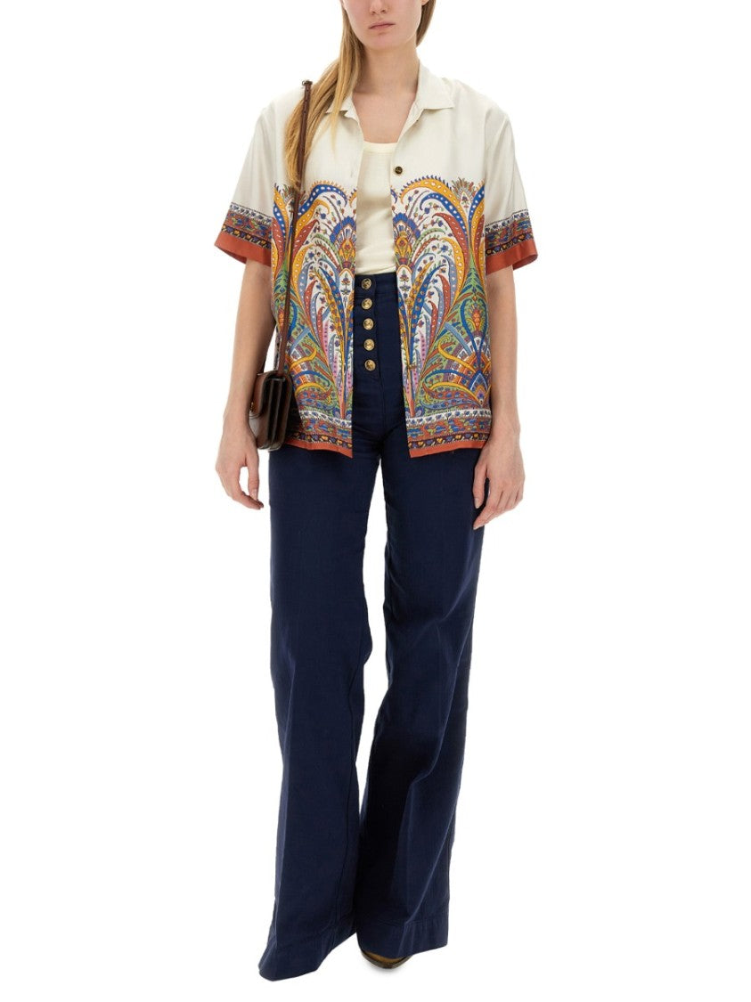 Vibrant Printed Silk Shirt
