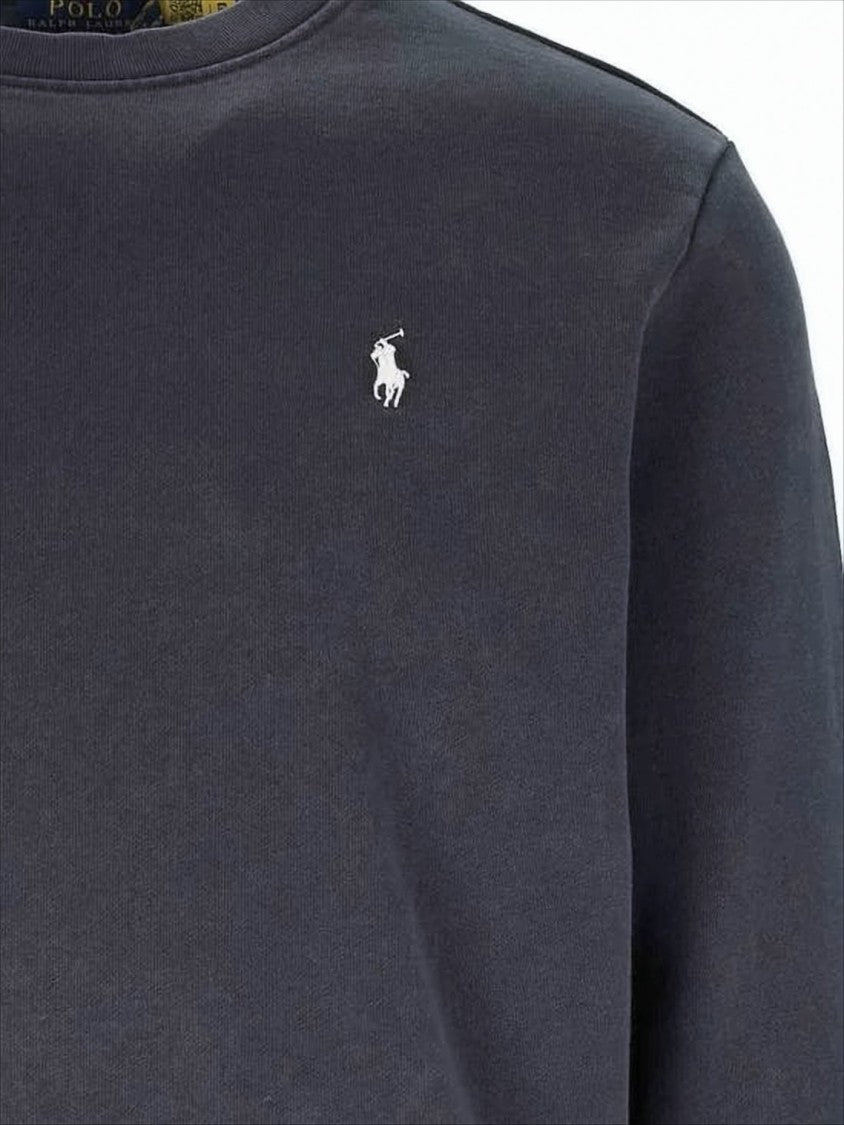 Relaxed-Fit Long Sleeve Sweatshirt with Embroidered Logo
