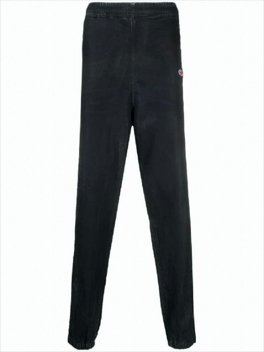 Relaxed Fit Denim Pants with Elastic Waistband