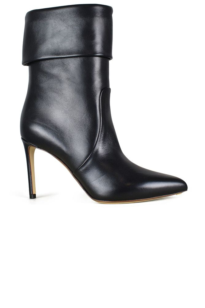 Pointed Toe Stiletto Ankle Boots In Smooth Lamb Leather