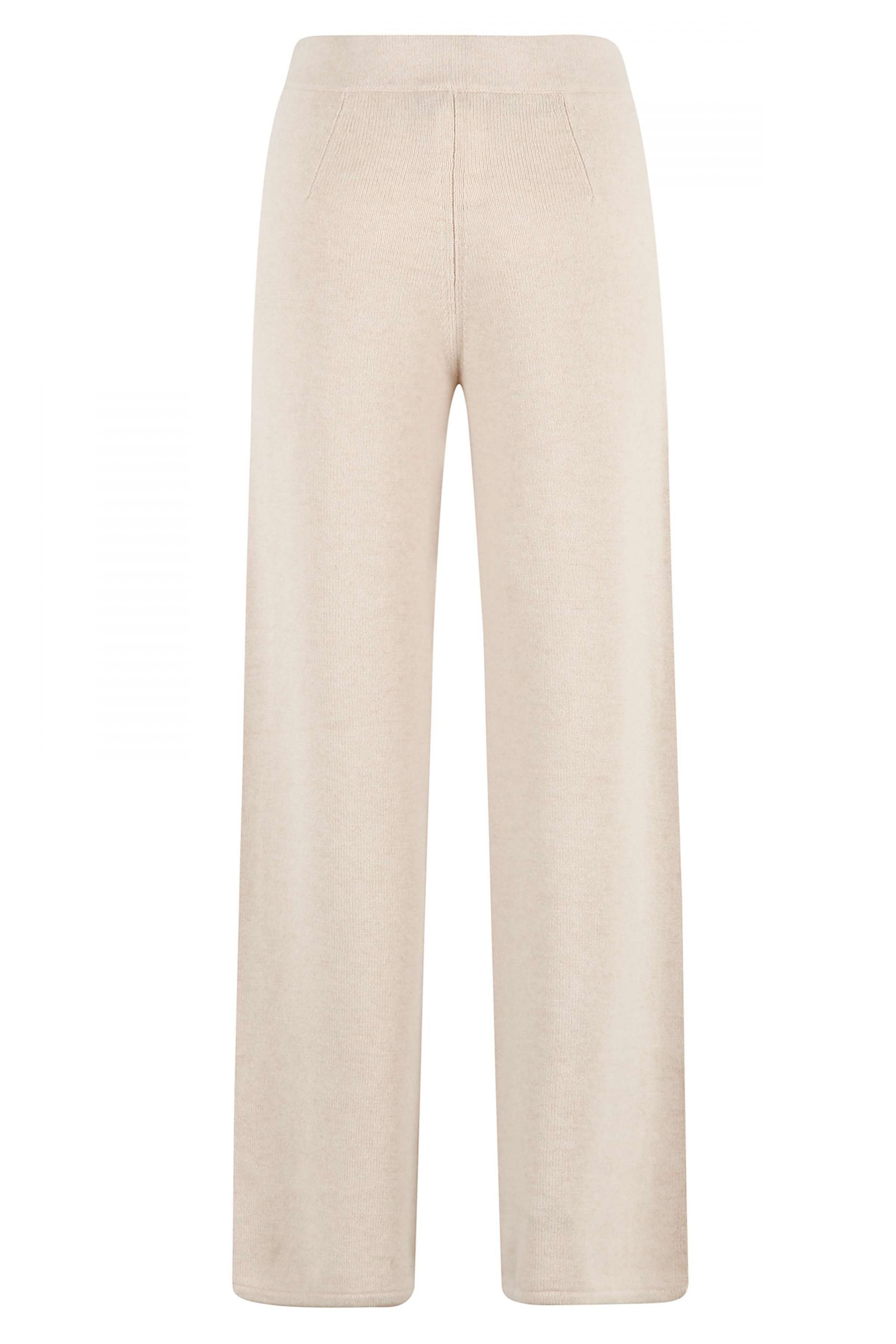 Wide-Leg Beige Pants Crafted