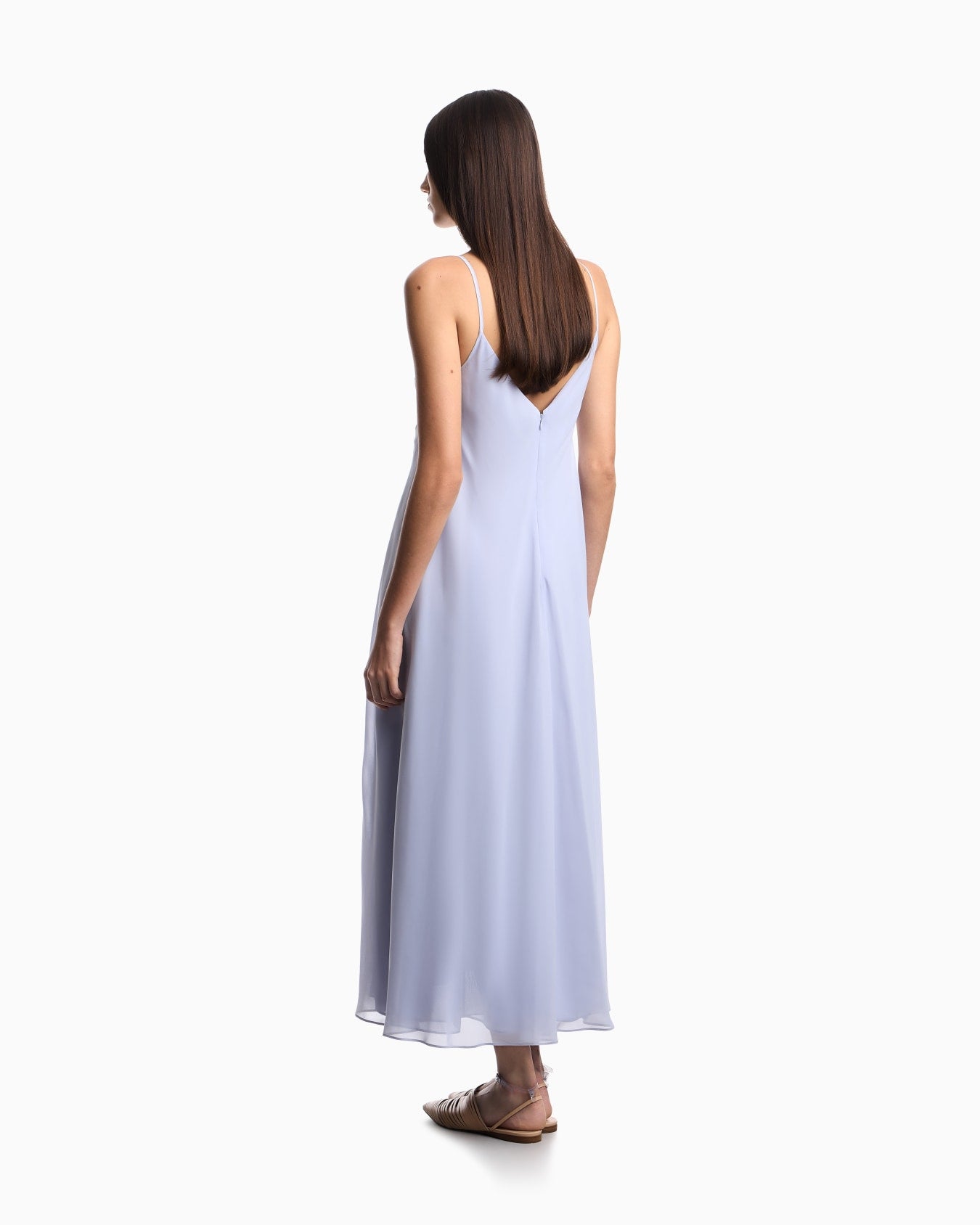 Long Techno Georgette A Line Dress