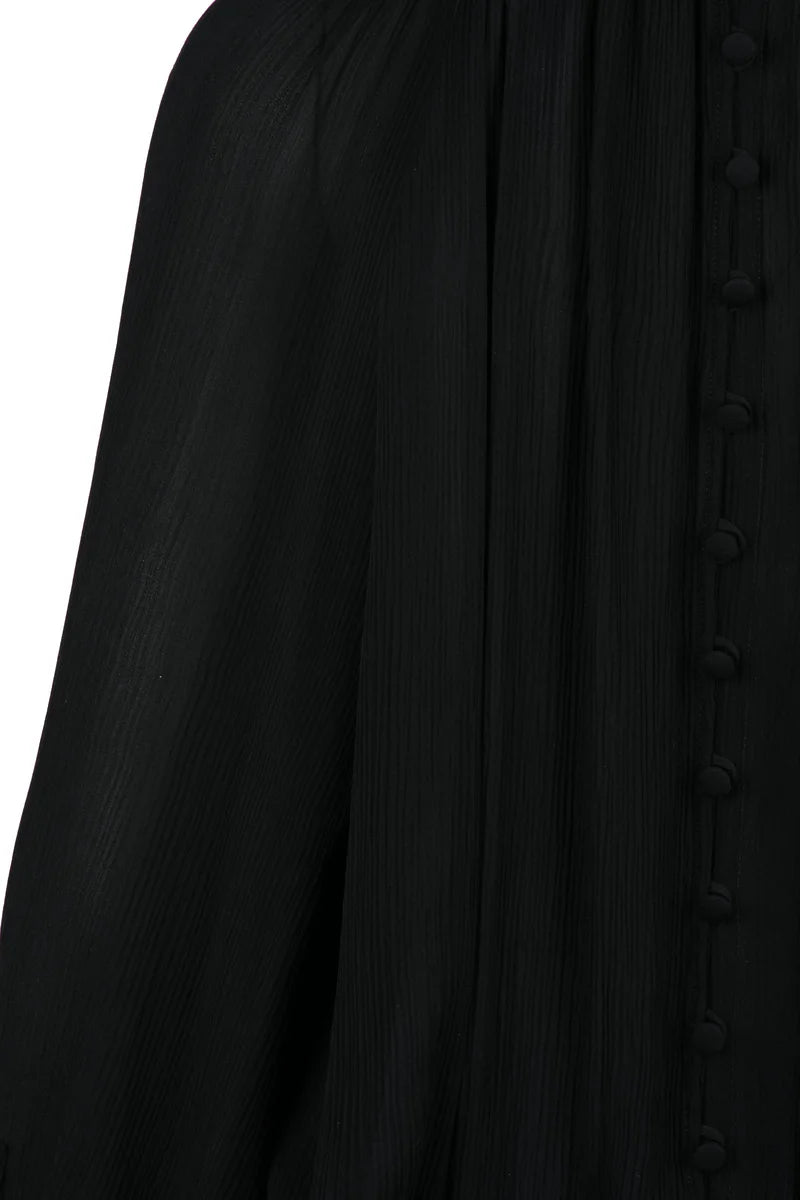 Silk Crepe Blouse - Black