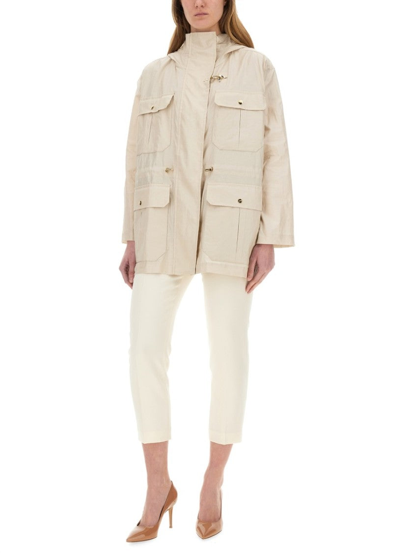Linen And Cotton Canvas Parka