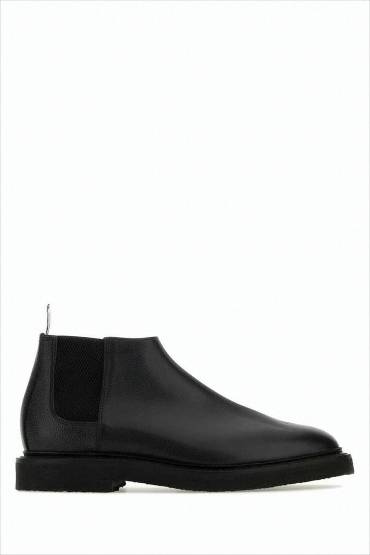 Black Leather Chelsea Boots