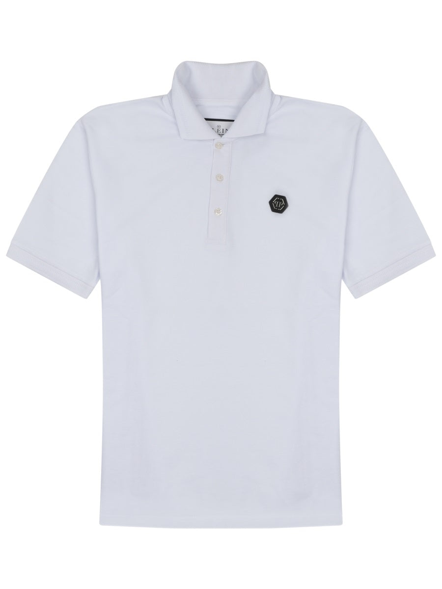Short-Sleeve Polo Shirt With Logo Patch