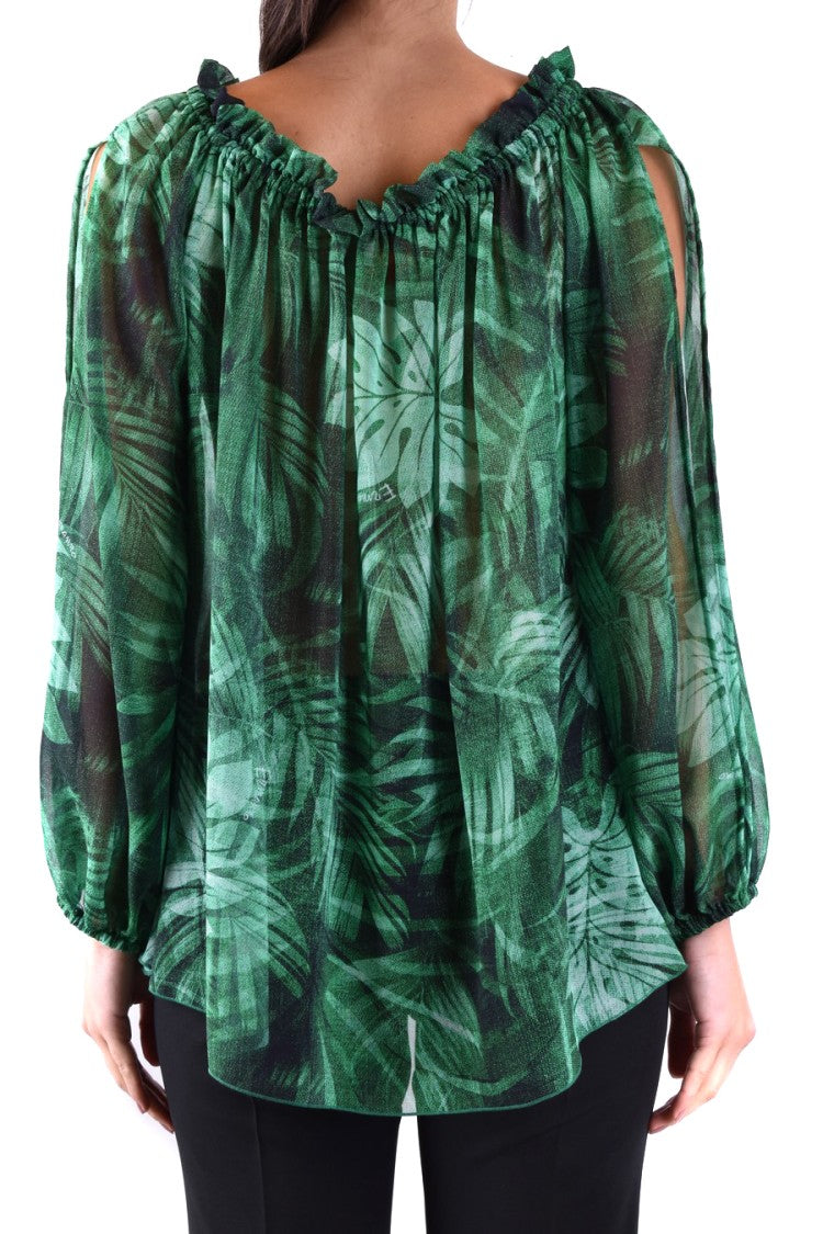 Green Shirt With All Over Print