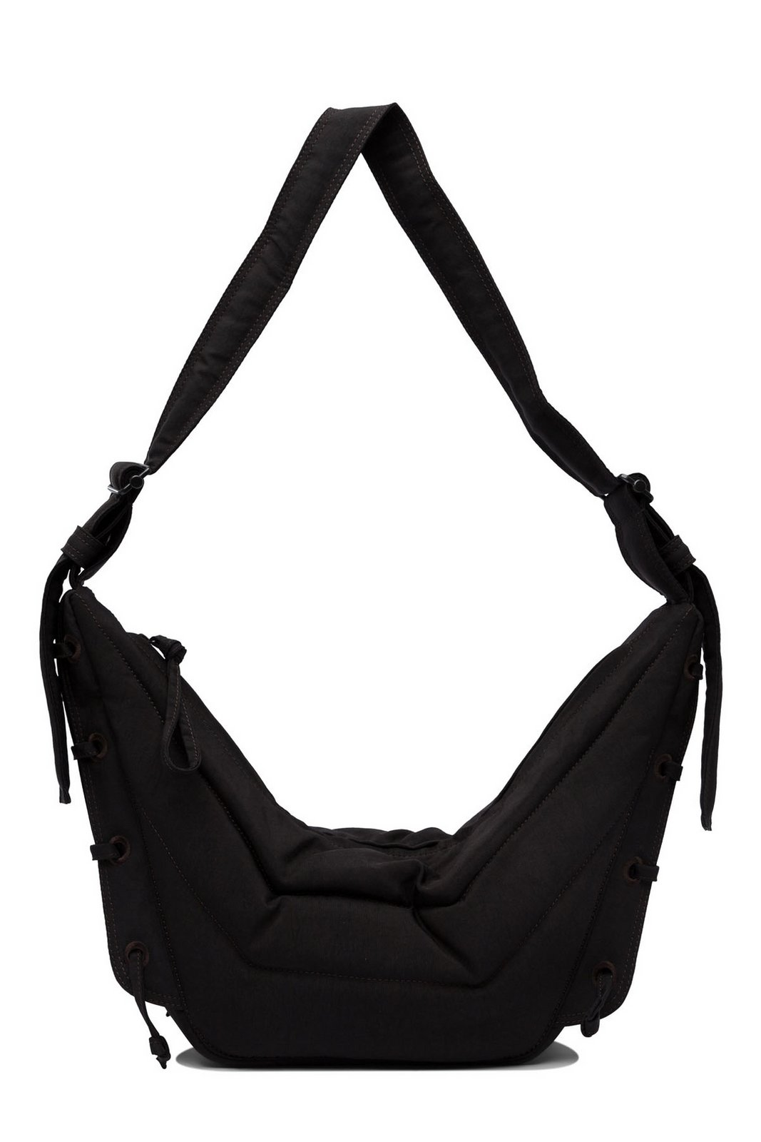 Crescent-Shaped Polyamide Shoulder Bag
