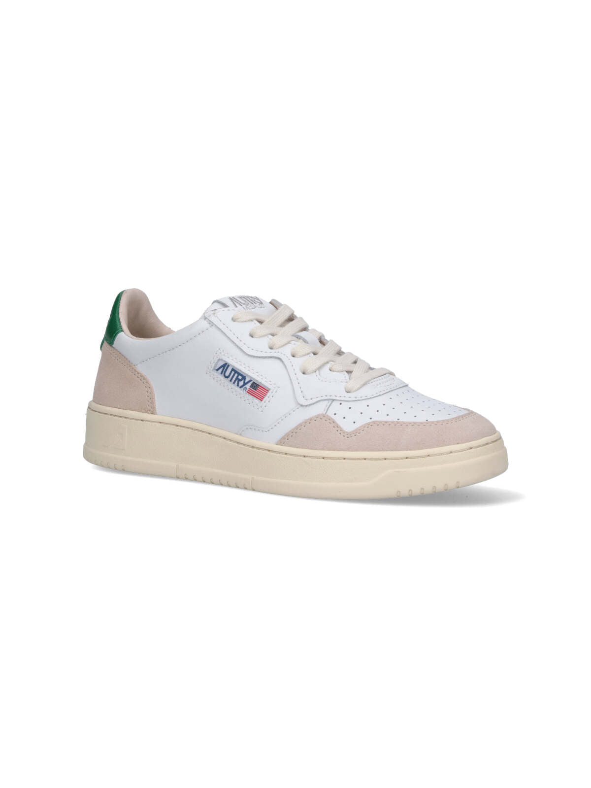 "Medalist" Low Sneakers, In White Leather